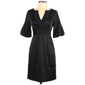 Phoebe Couture Black Satin Dress Size 4